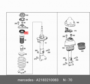 ПОДШИПНИК A2183210083 A 218 321 00 83 MERCEDES BENZ