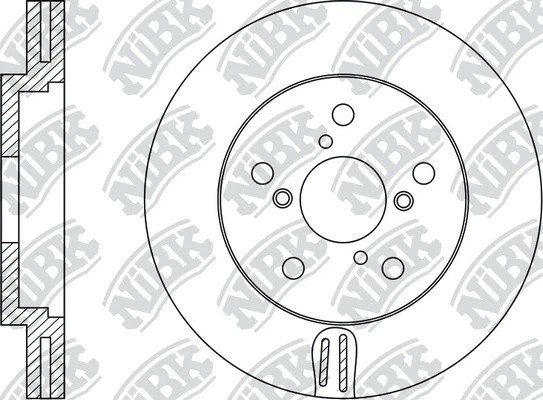 Диск тормозной HONDA CR-V III 2.0-2.4 07- передний RN1243 RN1243 NIBK