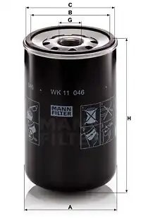 Фильтр топливный FORD CARGO, F-MAX Ecotorq E6 (FHT6) от 2015 г.в. WK11046 MANN FILTER
