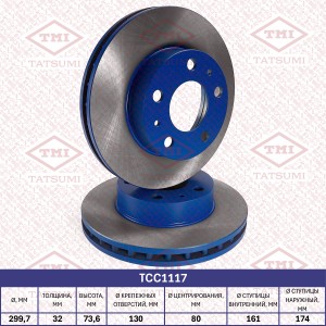 диск тормозной перед. вент.!\ CITROEN Jumper 06>, FIAT Ducato 06>, PEUGEOT Boxer TCC1117 TATSUMI