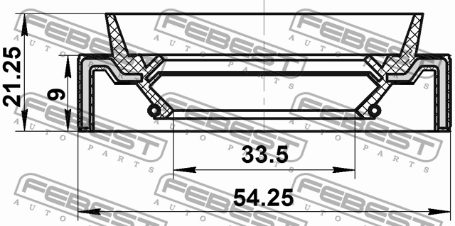 Сальник привода TOYOTA COROLLA E150 (2006-2013) 95JAS-32540921R 95JAS-32540921R FEBEST