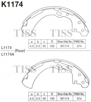 Колодки тормозные барабанные NISSAN TERRANO K1174 K1174 MK KASHIYAMA
