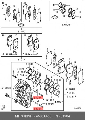 Фиксатор MITSUBISHI ОЕ 4605A465 MITSUBISHI