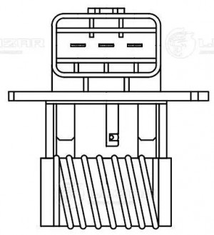 Резистор KIA Ceed (06-) вентилятора LUZAR LFR08H1 LUZAR