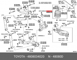пневмоподушка правая!\Toyota 48080-34020 TOYOTA