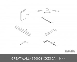 Крюк HAVAL Jolion (21-) буксировочный OE 3900011XKZ1DA GREAT WALL