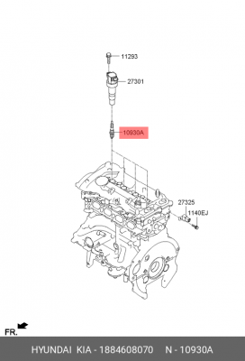 Свеча зажигания HYUNDAI Elantra (11-) KIA Cerato (12-) OE 1884608070 HYUNDAI KIA