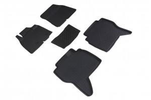 Коврик салона MITSUBISHI Pajero 4 резина черный (4 предм.) SEINTEX 86188 SEINTEX