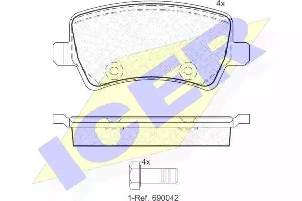 181776 колодки дисковые задние!\ Ford Galaxy/Mondeo/S-max, Volvo S80 1.6-4.4/D/T 181776 ICER