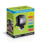 фара светодиодная! WL-330 (кв. мет.корп., LENS, 3 LED, 45W)\ 5204 VYMPEL