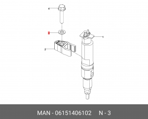 Сферическая шайба C8,4-ST-A2C 06151406102 MAN