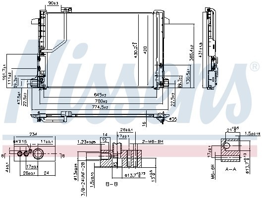 [2045000254] !радиатор конд.\ MB W204 all 07> 940035 NISSENS