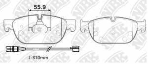 Колодки тормозные CITROEN Berlingo (08-),C4 (11-) PEUGEOT Partner (08-) передние PN42001W NIBK