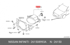 ПРОТИВОТУМАННАЯ ФАРА 26150-8993A NISSAN