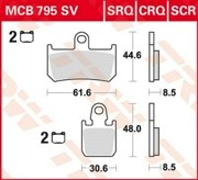 Колодки дисковые MCB795SV MCB795SV TRW LUCAS