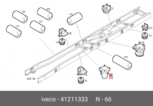 кран тормозной! M22x1.5\Iveco Omn Iveco 41211333 IVECO