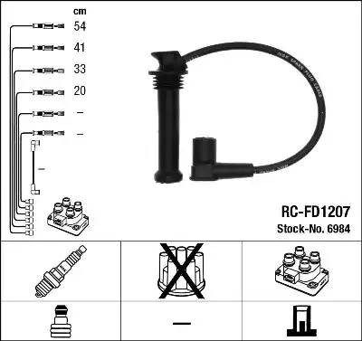 Провода высоковольтные RCFD1207 6984 NGK