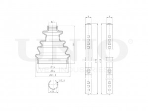 Пыльник ШРУСа (к-т) DUC-30022K UNIO
