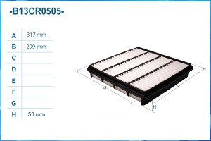 Фильтр воздушный B13CR0505 B13CR0505 CWORKS
