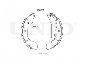 Колодки тормозные бараб. задние BRP-10008 UNIO