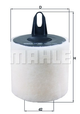 Фильтр воздушный BMW 1 (E81,E87) (04-),3 (E90) (05-) MAHLE LX1651 MAHLE KNECHT