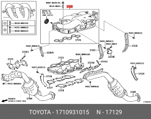 Коллетор впускной 17109-31015 17109-31015 TOYOTA