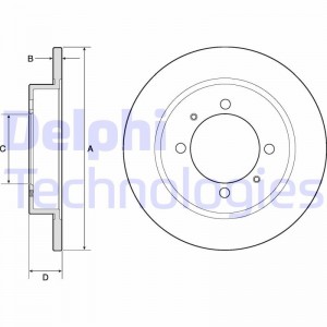 BG3203 диск тормозной задний!\ Mitsubishi Carisma,Volvo S40/V40 1.6-1.9D 95> BG3203 DELPHI