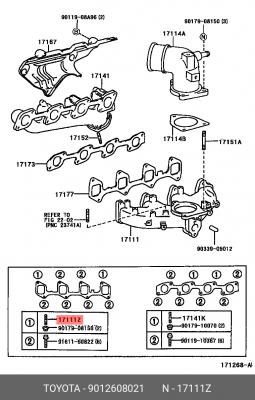 ШПИЛЬКА 90126-08021 90126-08021 TOYOTA