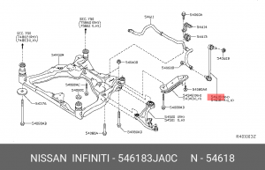 тяга стабилизатора переднего правая!\ Nissan Maxima 12> 546183-JA0C NISSAN