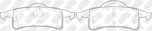 Колодки тормозные JEEP Grand Cherokee (88-05) задние (4шт.) NIBK PN0425 NIBK