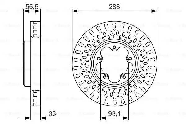 Диск тормозной 0986479A49 0 986 479 A49 BOSCH