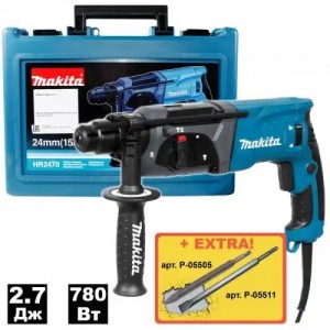 Перфоратор 780Вт 2.7Дж (кейс) MAKITA HR2470 MAKITA