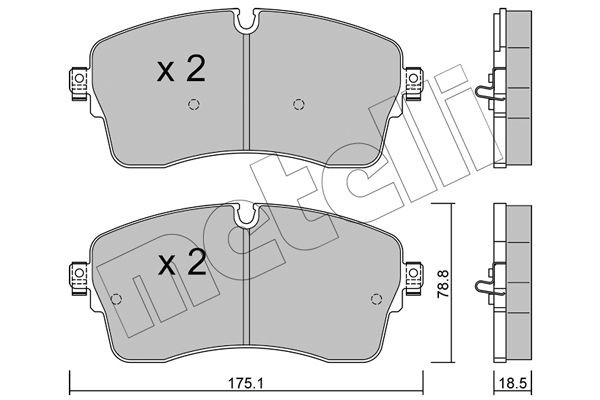 колодки дисковые передние!\ Ford Galaxy/S-max 2.0/1.8TDCi/2.0TDCi 06> 2212501 METELLI