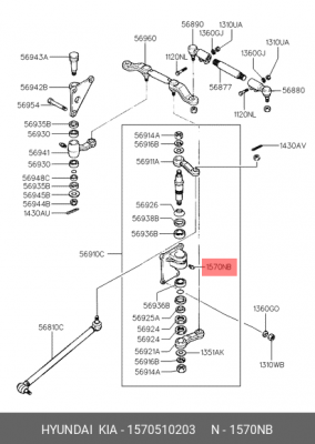 Масленка HYUNDAI пальца рессоры OE 1570510203 HYUNDAI KIA