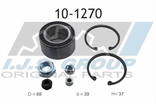 к-кт подшипника ступицы! передней\ Audi 80/90, VW Passat <88 101270 IJS GROUP