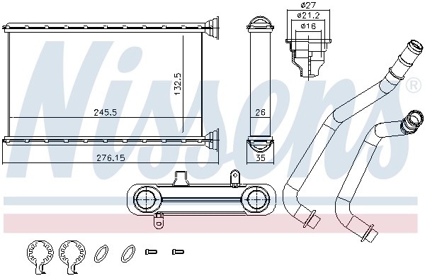 Радиатор отопителя BMW 3 (F30),4 (F32) NISSENS 707190 NISSENS