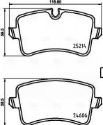 Колодки тормозные AUDI A6,A7 (11-) задние (4шт.) TRIALLI PF4135 TRIALLI
