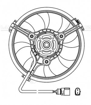 Э,вентилятор кондиц. с кожухом для ам VW Passat (B5) (96-),Audi A6 (C5) (97-) (т LFAC 1802 LUZAR