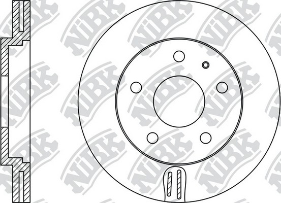 Диск тормозной VW Golf 4,5 AUDI A2,A3 SKODA Fabia,Octavia передний (1шт.) NIBK RN1082 NIBK