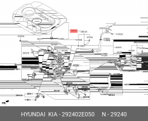 Крышка двигателя HYUNDAI ix35 (09-) KIA Sportage (10-) декоративная OE 292402E050 HYUNDAI KIA