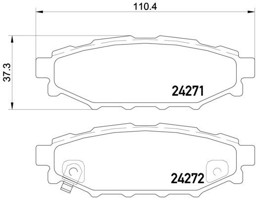 Колодки тормозные P78020 P78020 BREMBO