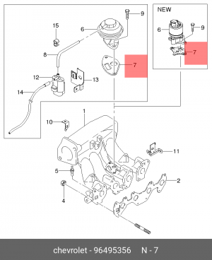 GM КЛАПАНА EGR 96495356 GENERAL MOTORS