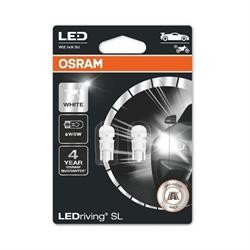 к-кт ламп! LEDriving SL 2шт 0.8W/12V W5W W2.1X9.5D BLI2 белый 6000K\ 2825DWP-02B OSRAM