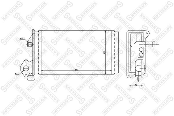 радиатор печки!\ VW Polo/T2 80-90 10-35063-SX STELLOX