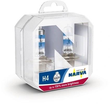 Лампа 12V H4 60/55W P43t +150% бокс (2шт.) Range Power 150 NARVA 480692100 NARVA