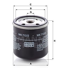 Фильтр топливный FORD Transit (77-86) MANN WK7122 MANN FILTER