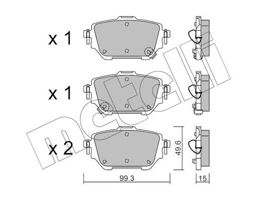 колодки торм. дисковые ! задн.\Toyota Corolla XI 1.5-1.6 VVTi 19> 2212360 METELLI