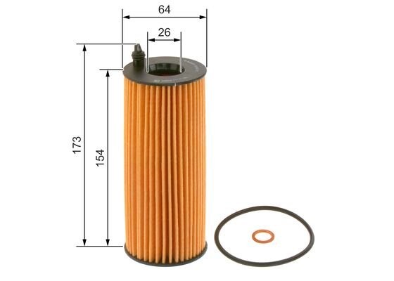 Вставка масляного фильтра F026407072 F 026 407 072 BOSCH