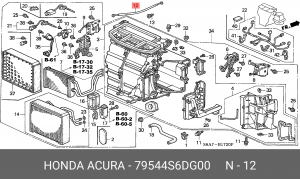 79544S6DG00 КАБЕЛЬ, ВОДЯН. КЛАПАН, УПРАВЛЕНИЕ 79544S6DG00 HONDA