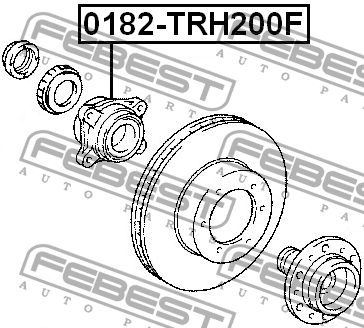 Ступица передняя комплект 0182-TRH200F FEBEST